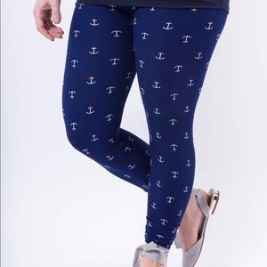 Agnes & Dora Anchor print leggings Size Large